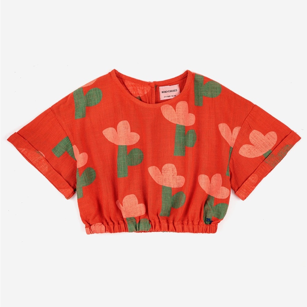 Bobo Choses Sea Flower All Over Woven Short Sleeve